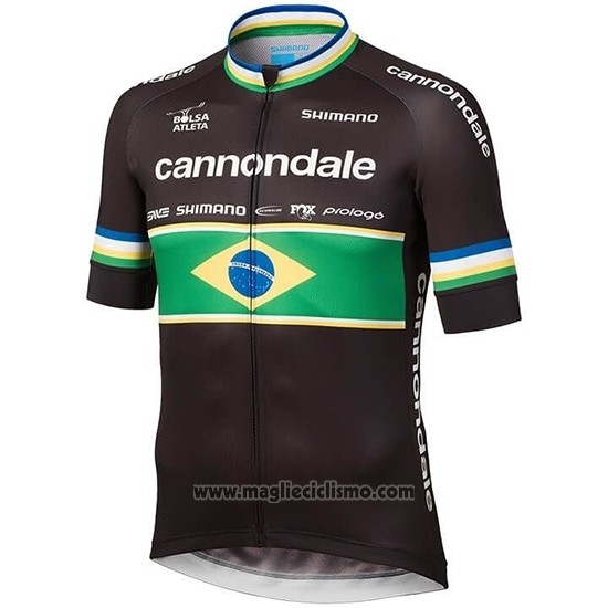 2019 Abbigliamento Ciclismo Cannondale Shimano Campione Brazil Manica Corta e Salopette